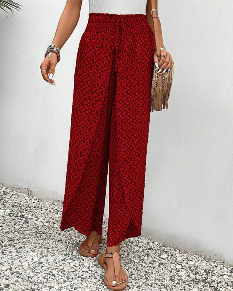 Iridessa | Lightweight Flowing Casual Wear Leg Trousers with Elastic Waist