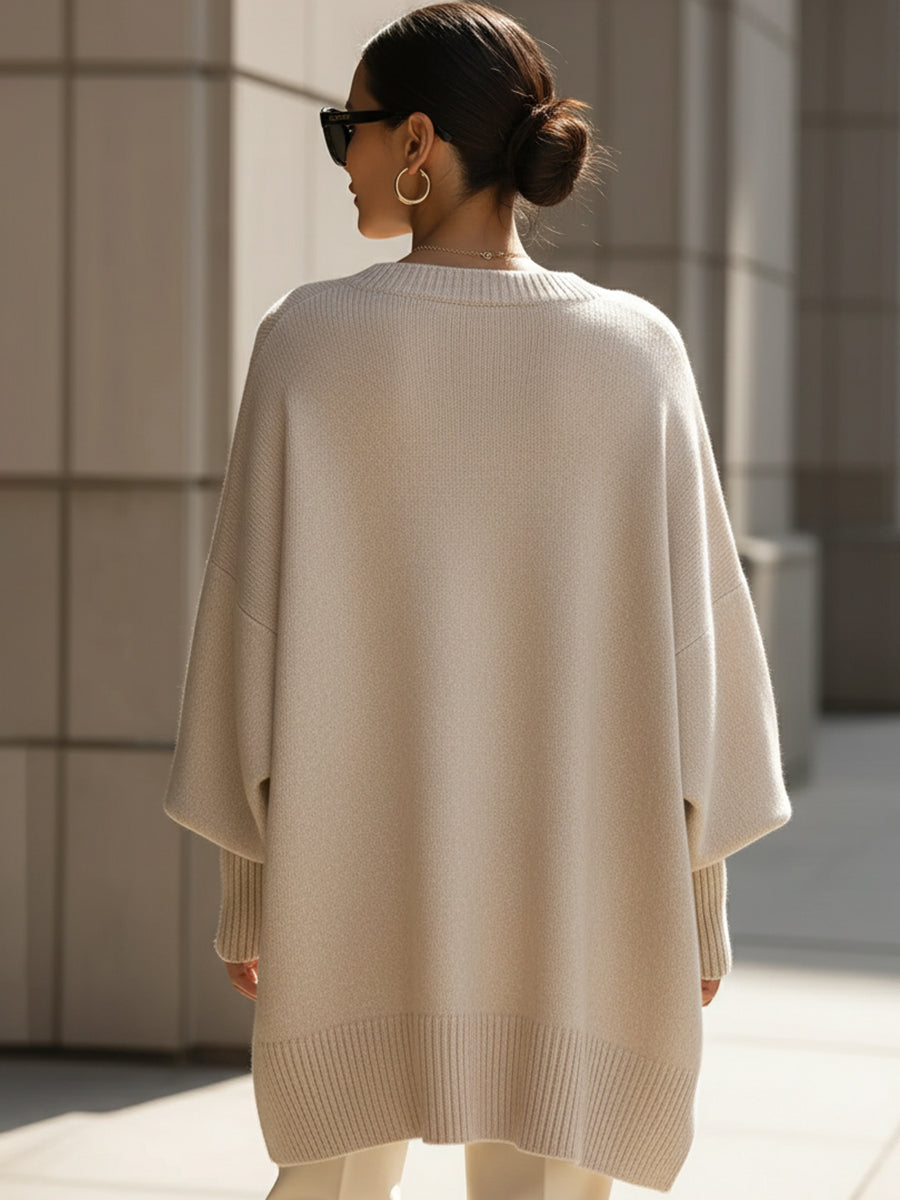 Zola | Oversized Asymmetrical Merino Wool Sweater