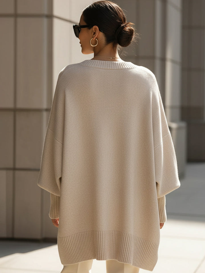Zola | Oversized Asymmetrical Merino Wool Sweater