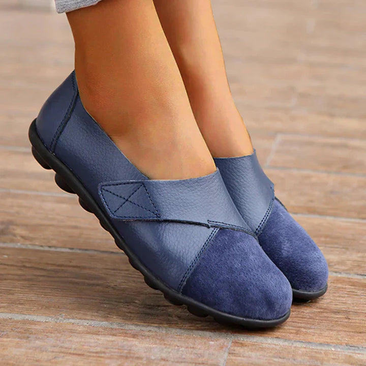 Women's Leather Loafers Walking Shoes