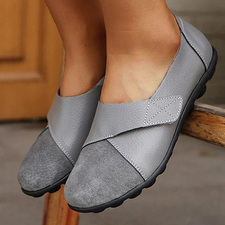 Women's Leather Loafers Walking Shoes
