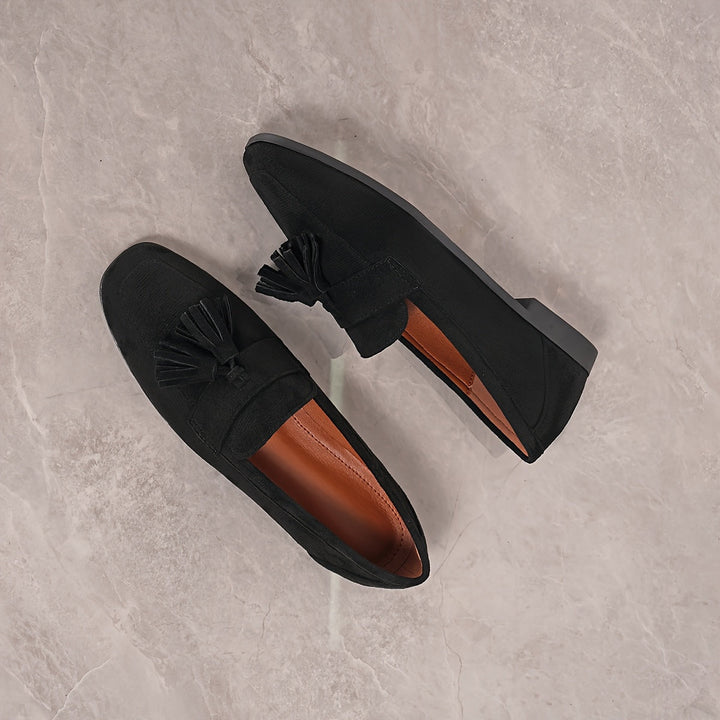 Women's Suede Tassel Loafers Slip On Shoes