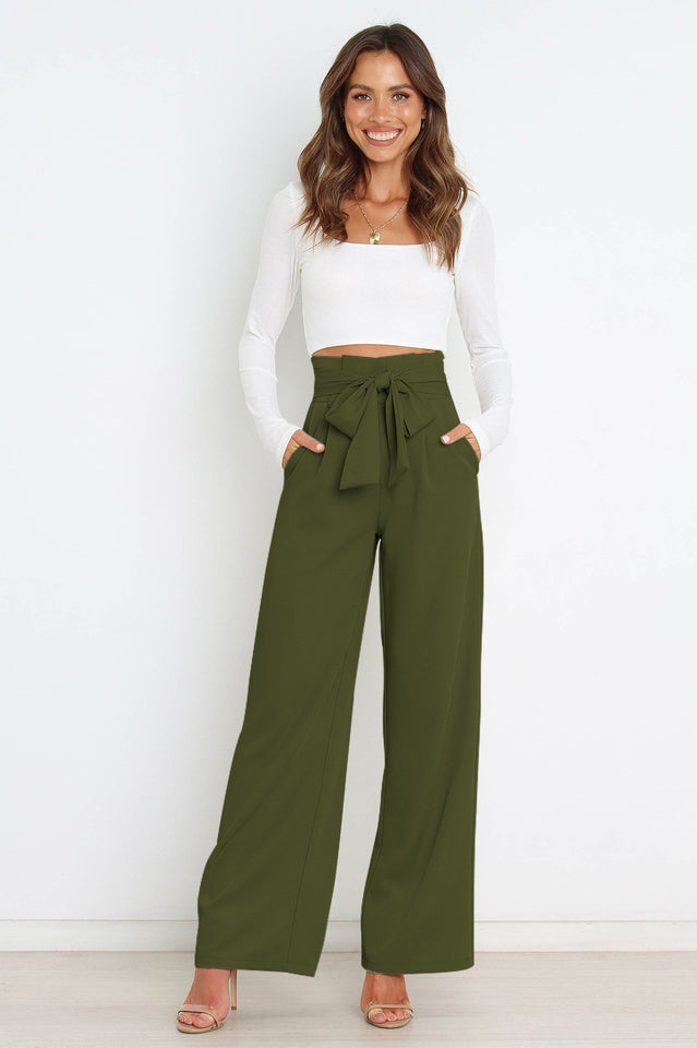 Cosima | High-Waist Wide Leg Knit Trousers
