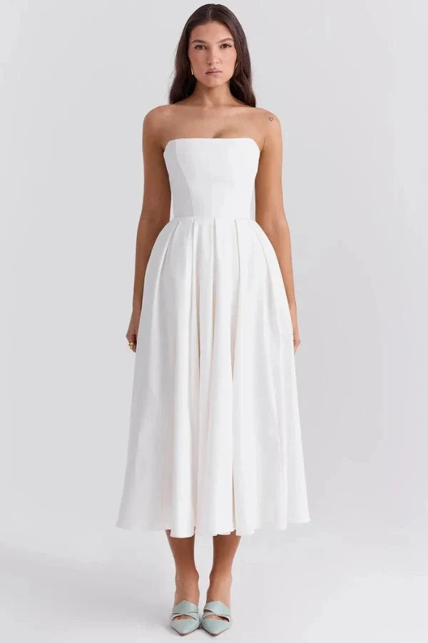 Aneri | Strapless Corset Midi Sundress