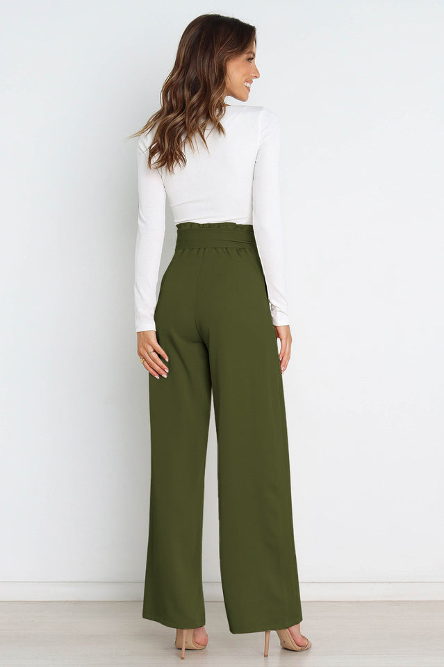 Wren | High Waist Wide Leg Linen Trousers
