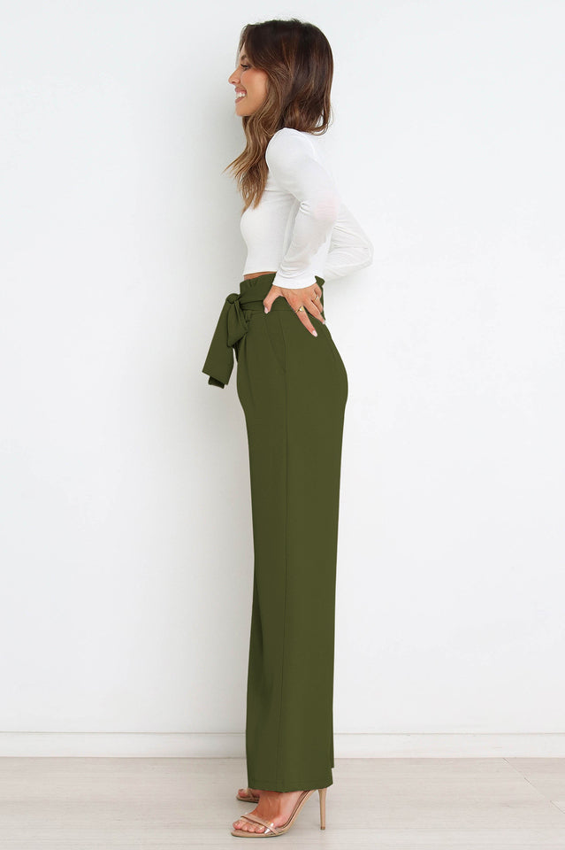 Cosima | High-Waist Wide Leg Knit Trousers