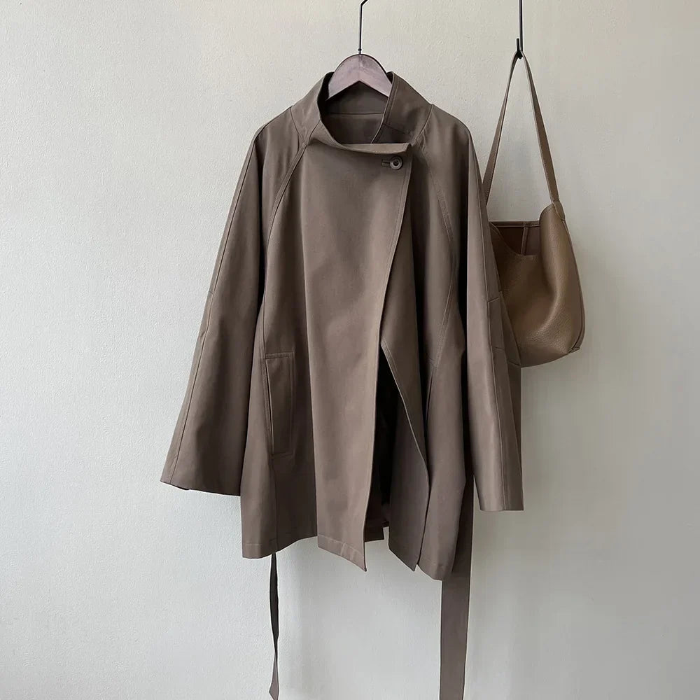 Women's Stand Collar Trench Coat