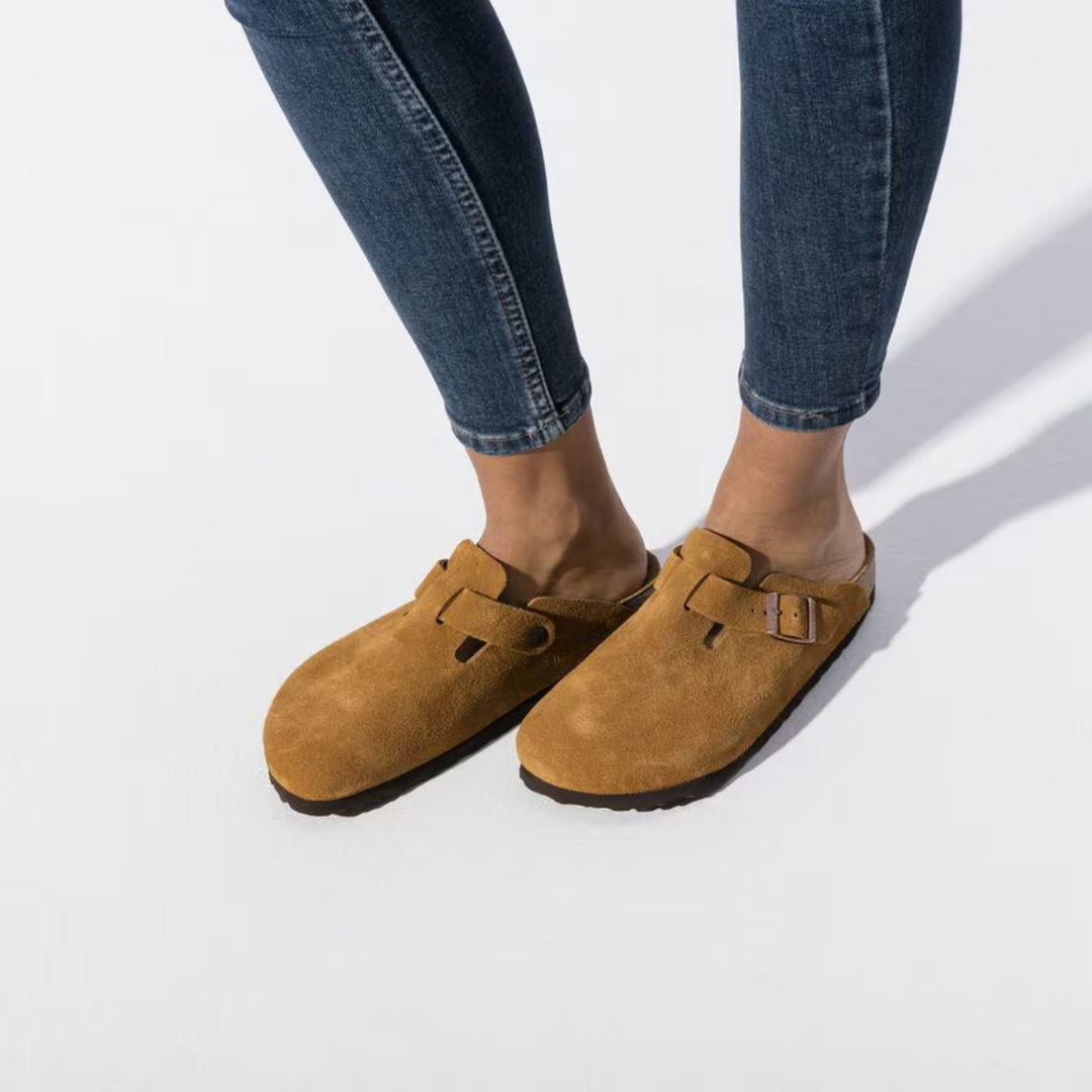 Clogs Men's Leather Casual Slip On Mules Summer Comfort Walking Shoes