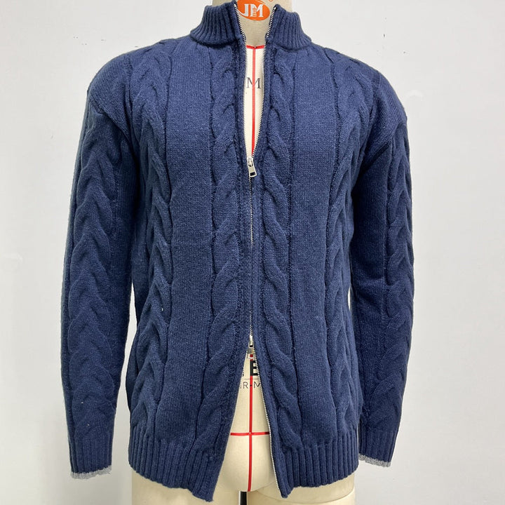 Marco | Men's Zip-Up Cable Knit Sweater