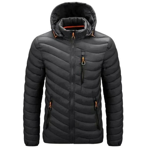 Men’s Water-Repellent Hooded Fleece Puffer Parka
