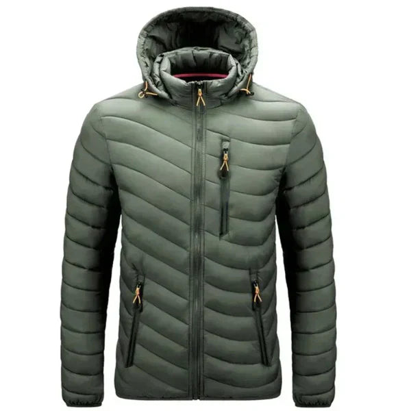 Men’s Water-Repellent Hooded Fleece Puffer Parka