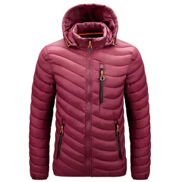 Men’s Water-Repellent Hooded Fleece Puffer Parka