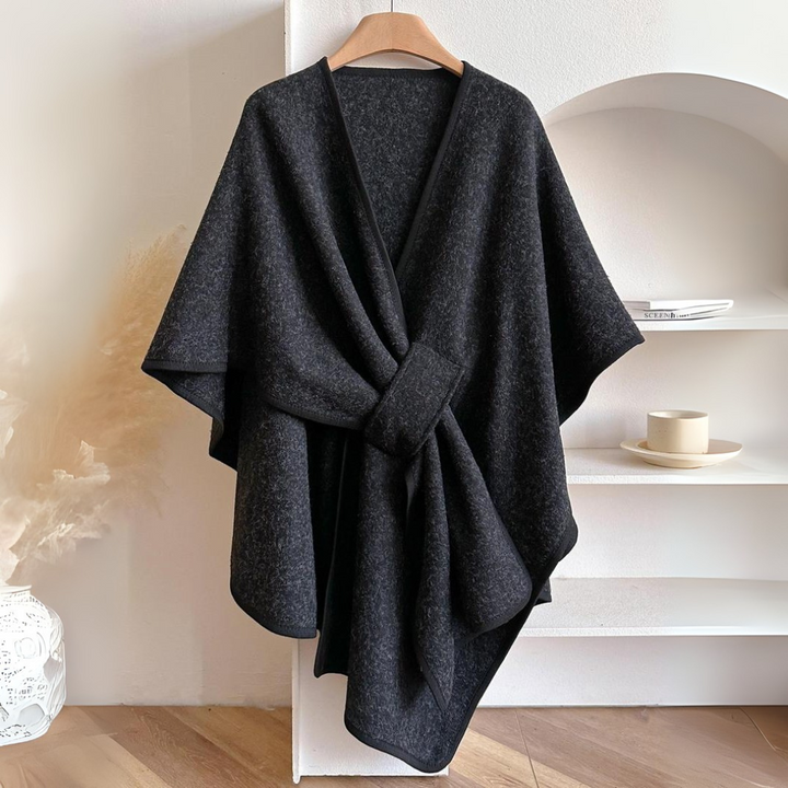 Noor | Linen Draped Shawl Wrap Cape