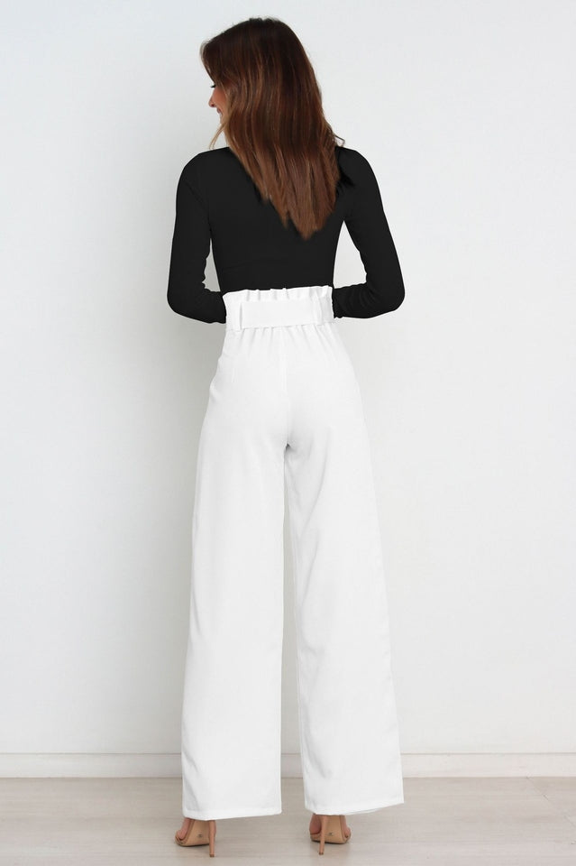 Wren | High Waist Wide Leg Linen Trousers