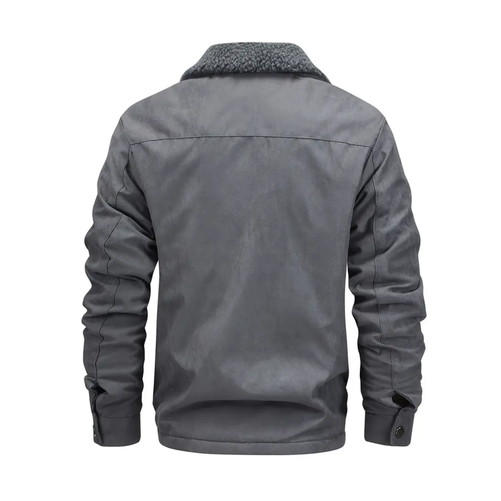 Men's Fleece Lined Faux Leather Jacket