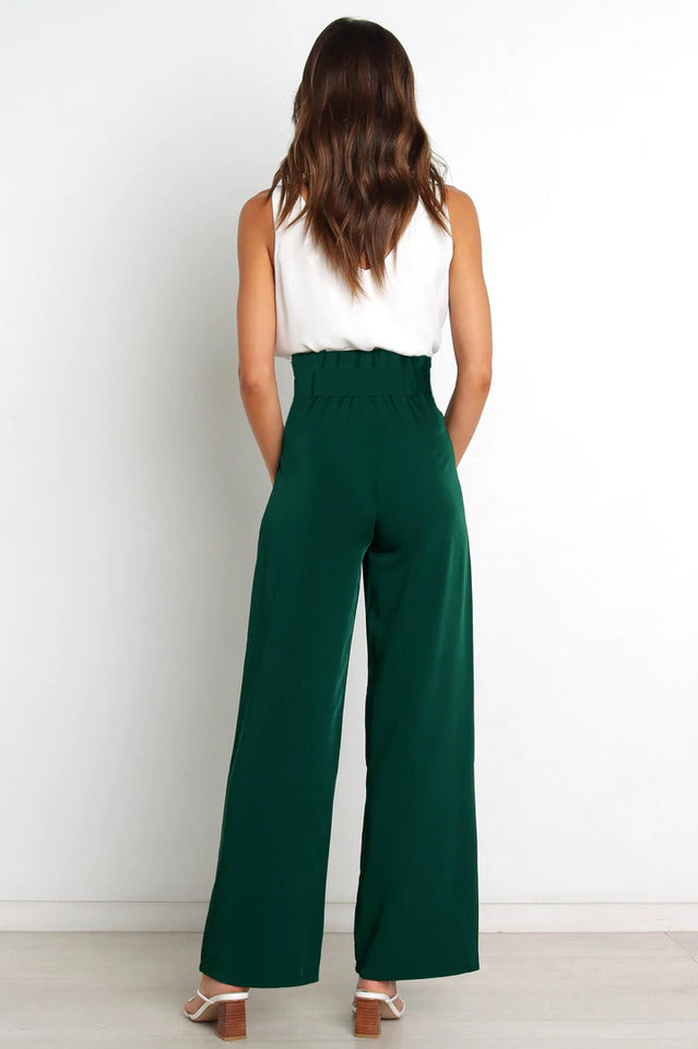 Cosima | High-Waist Wide Leg Knit Trousers