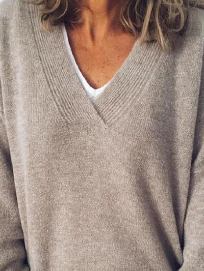 Jeanette | Women's Elegant Oversize V Neck Jumper