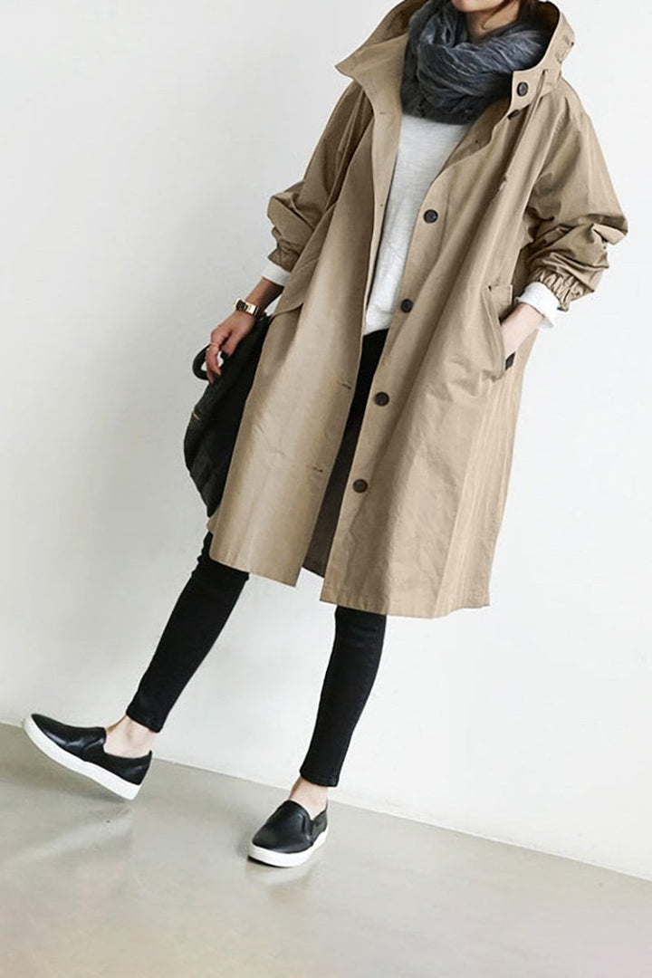 Lia | Women's Hooded Waterproof Rain Trench Coat