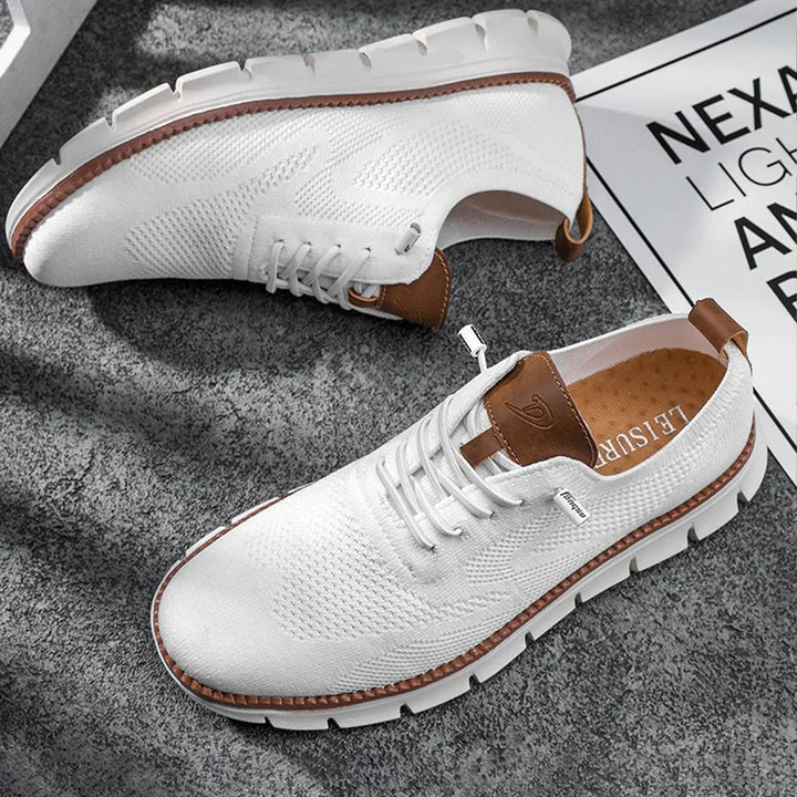 Men's Knit Mesh Lace Up Breathable Lightweight Walking Shoes