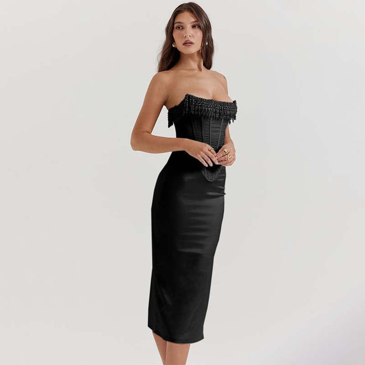 Sharlene | Embellished Strapless Luxury Dress