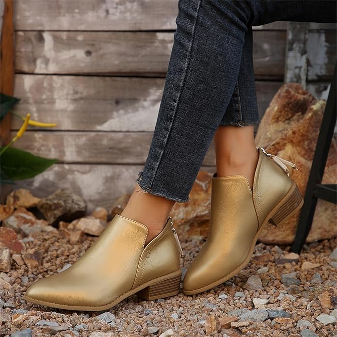 Riley | Women's Wedge Heel Pointed Toe Ankle Boots
