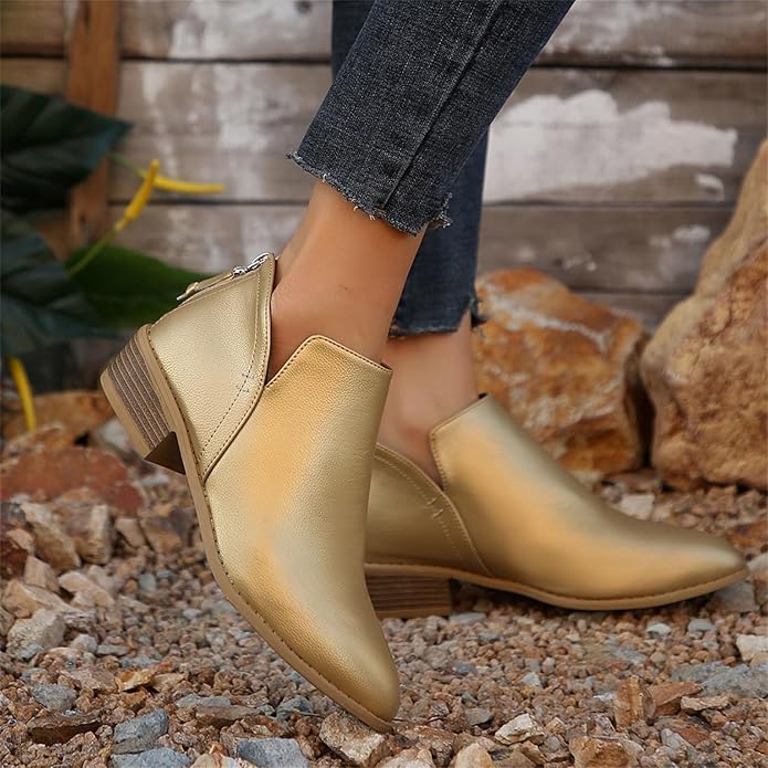 Riley | Women's Wedge Heel Pointed Toe Ankle Boots