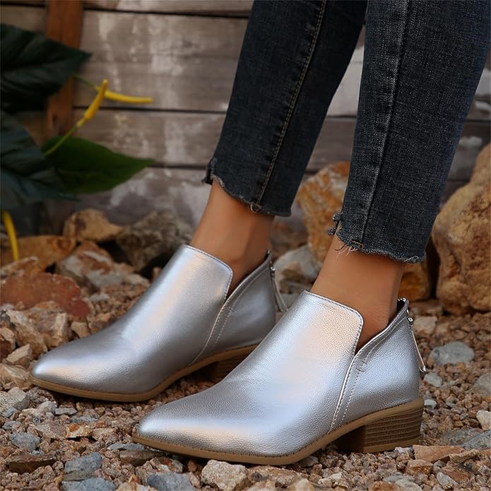 Riley | Women's Wedge Heel Pointed Toe Ankle Boots