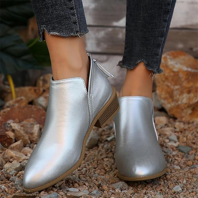 Riley | Women's Wedge Heel Pointed Toe Ankle Boots