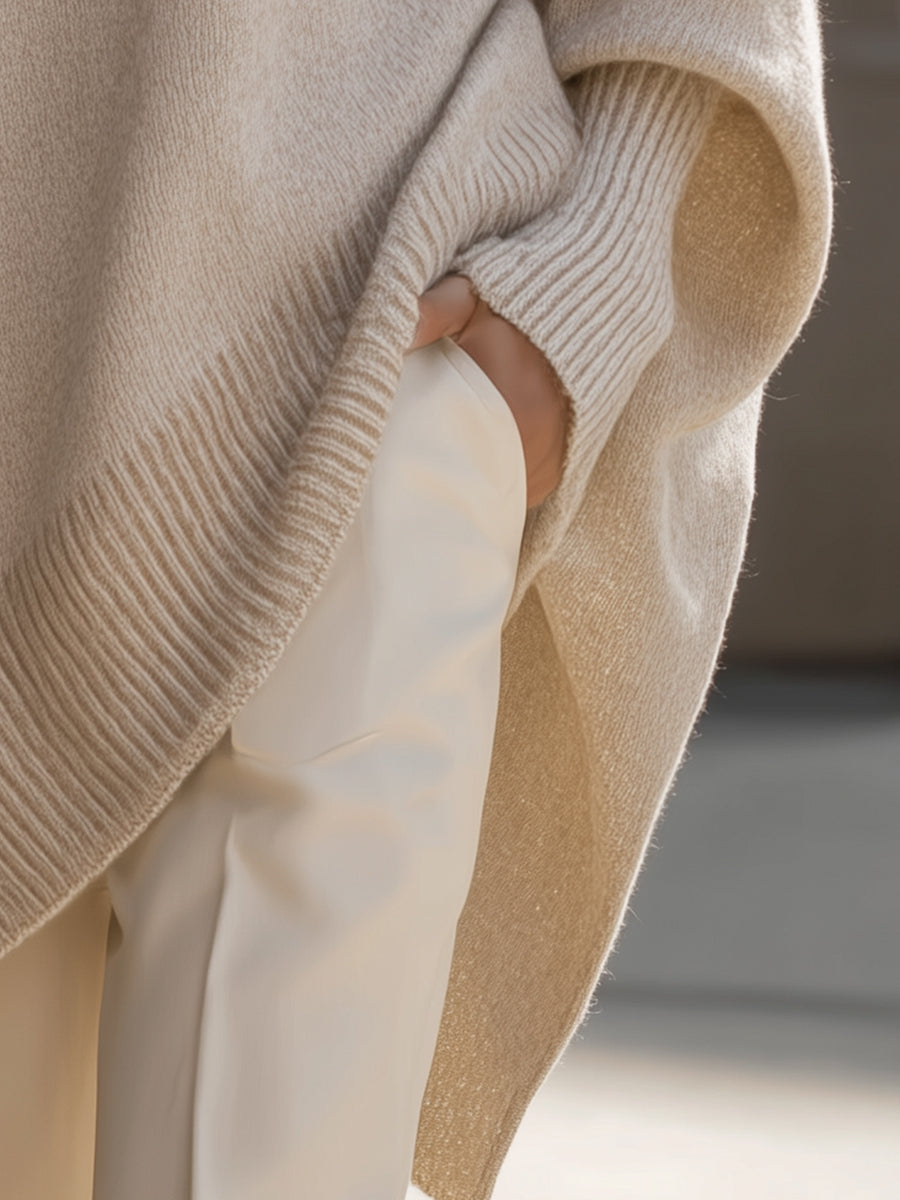 Zola | Oversized Asymmetrical Merino Wool Sweater