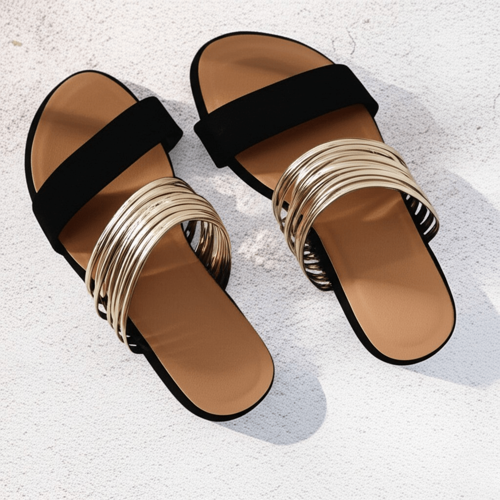 Women’s Suede Flat Slip On Open Toe Sandals