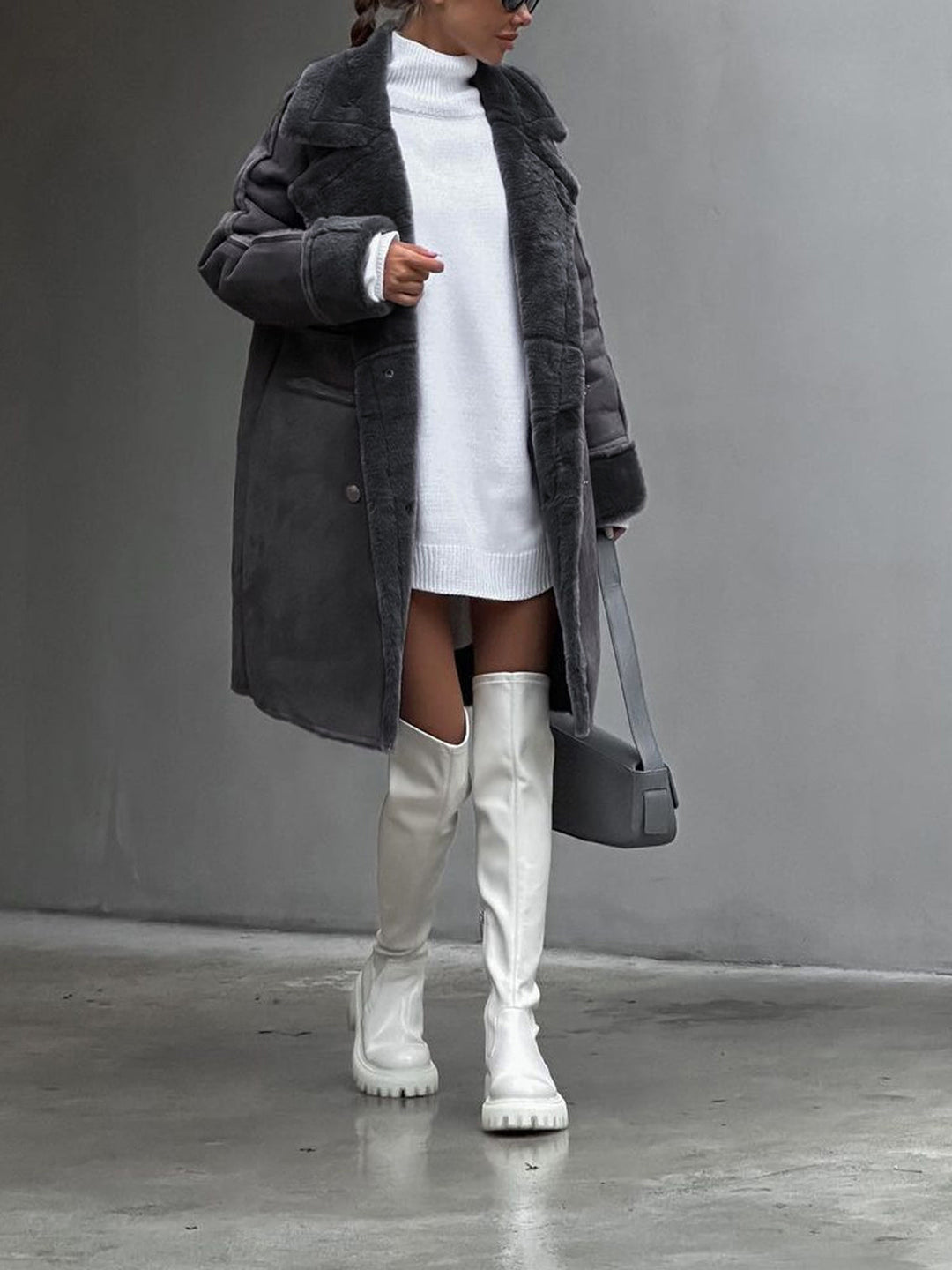 June | Women's Oversized Faux Shearling Coat