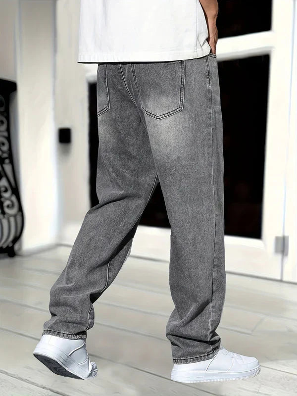 Men's Loose Fit Denim Jeans Baggy Pants