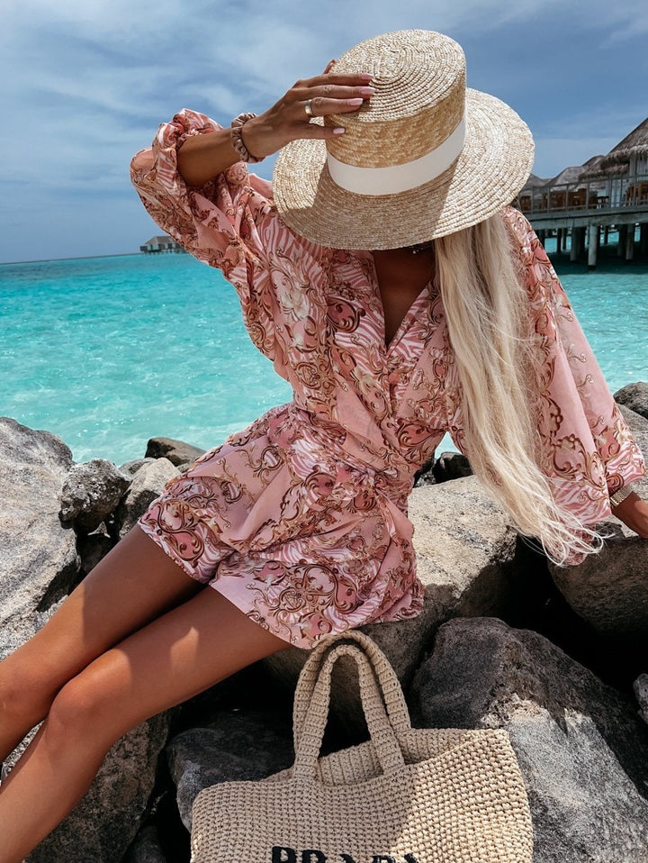 Ivy | Women's Stylish Flowy Two-Piece Shorts and Blouse Summer Set