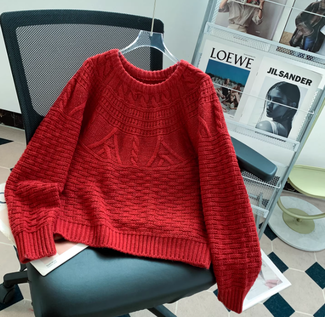 Jane | Women's Crew Neck Cable Knit Jumper