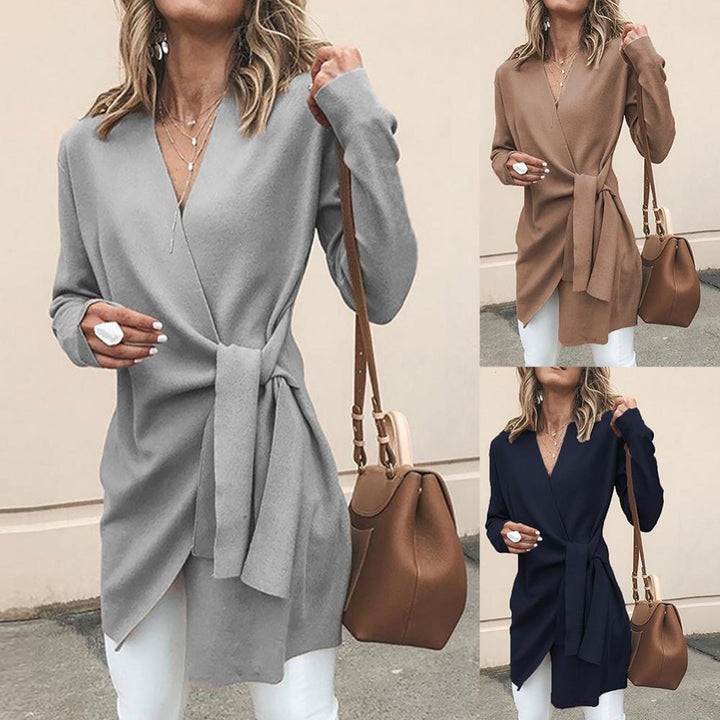 Diana | Women's Wrap Tie Waist Sweater