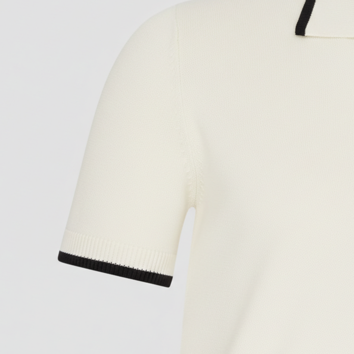 Men's Merino Wool Knit Polo Shirt Top