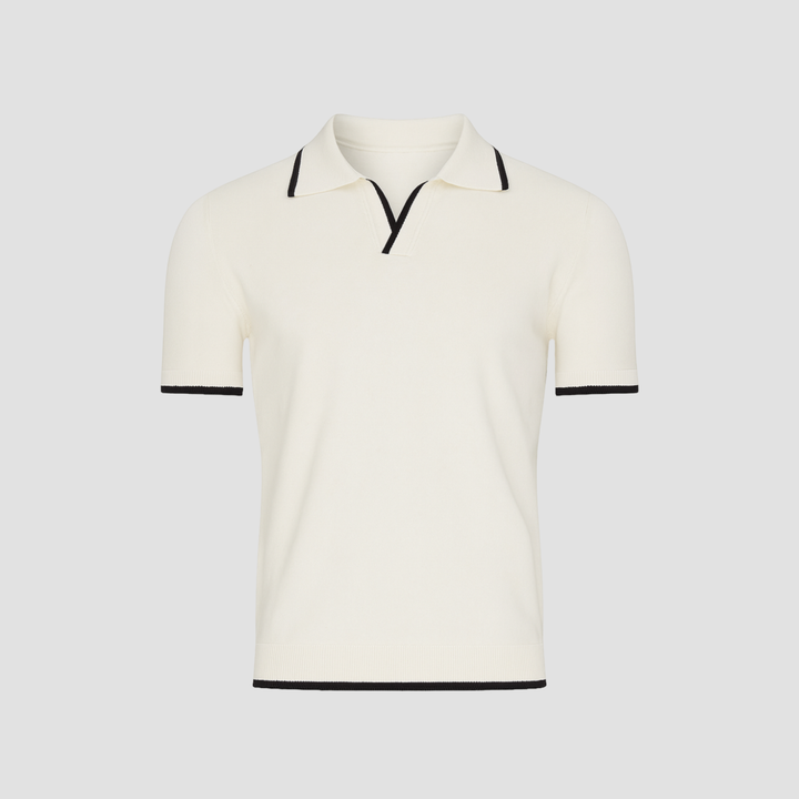 Men's Merino Wool Knit Polo Shirt Top