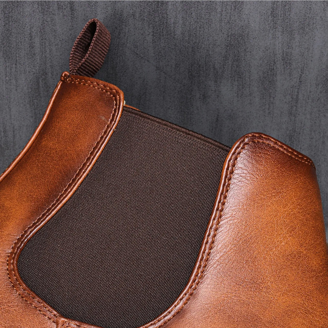 Men's Leather Ankle Chelsea Dress Boots
