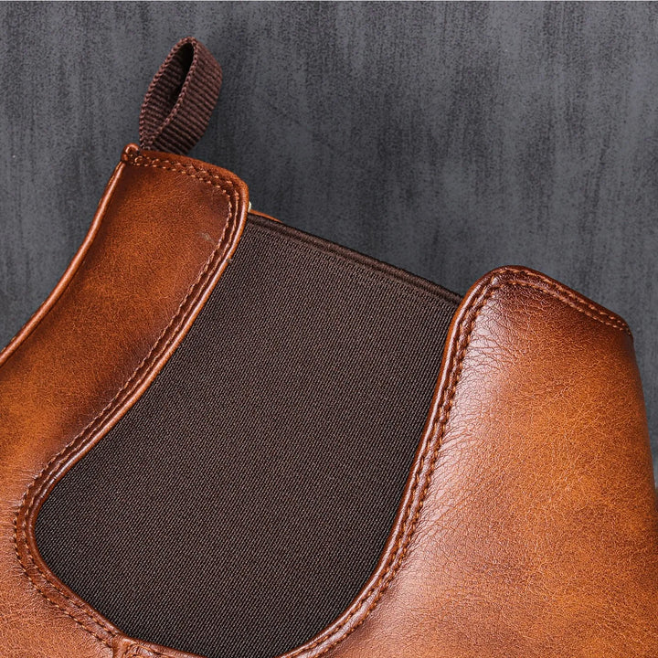 Men's Leather Ankle Chelsea Dress Boots