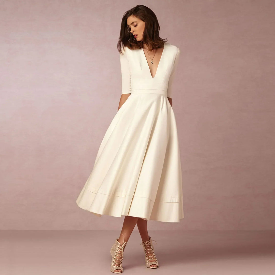 Holly | Women's Elegant Fitted Midi Dress