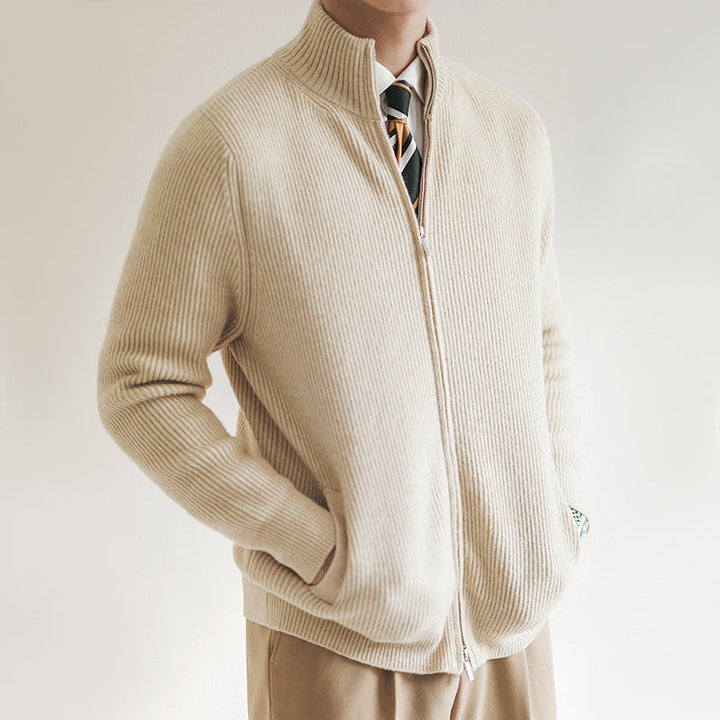 Russell | Men's Full Zip Ribbed Knit Sweater