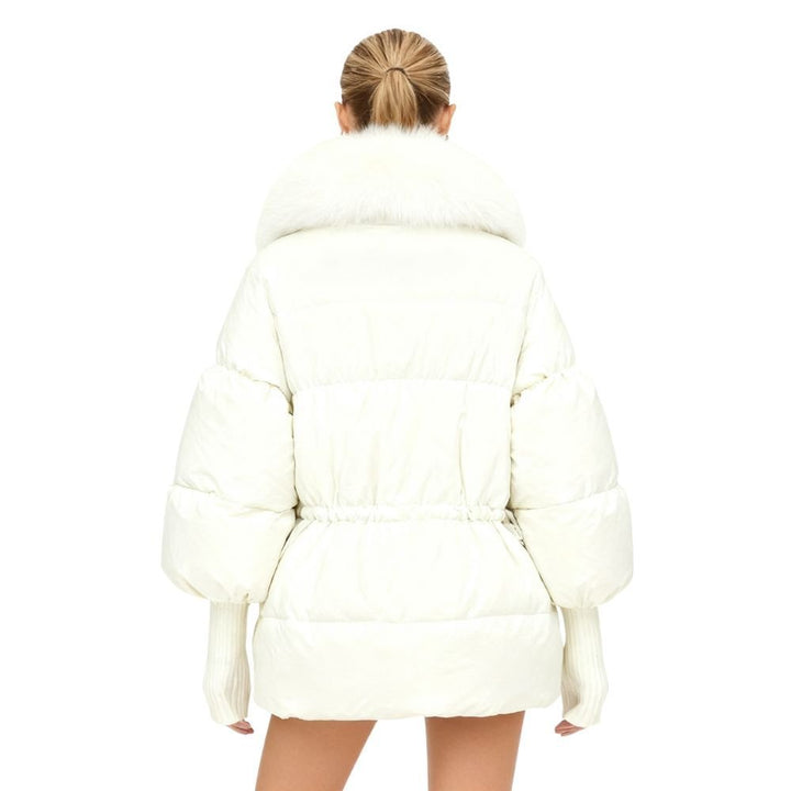 Banksia | Oversized Fox Fur Collar Down Puffer Coat