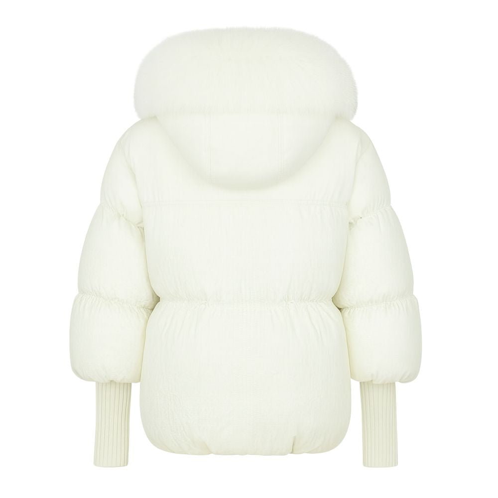Banksia | Oversized Fox Fur Collar Down Puffer Coat