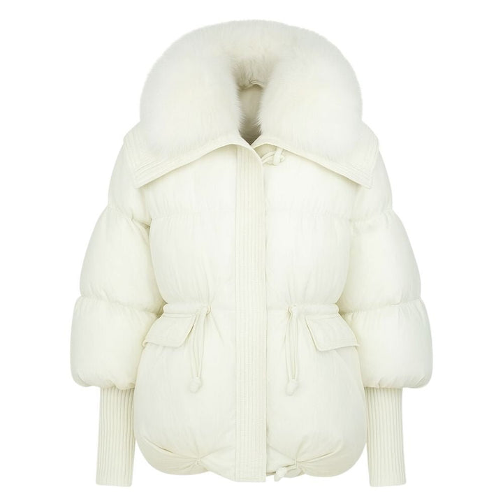 Banksia | Oversized Fox Fur Collar Down Puffer Coat