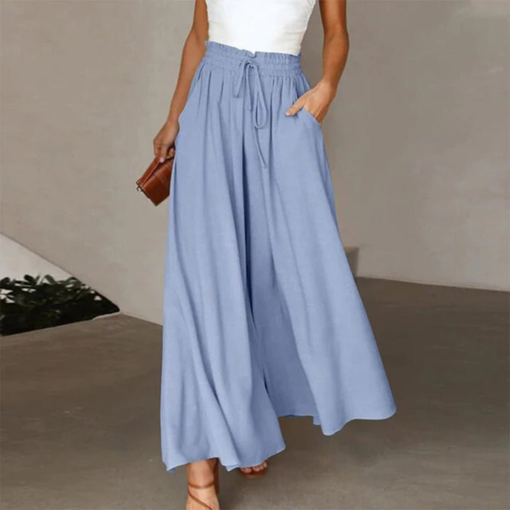 Addie | Stylish High Waisted Wide Leg Palazzo Trousers