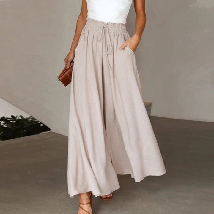 Addie | Stylish High Waisted Wide Leg Palazzo Trousers