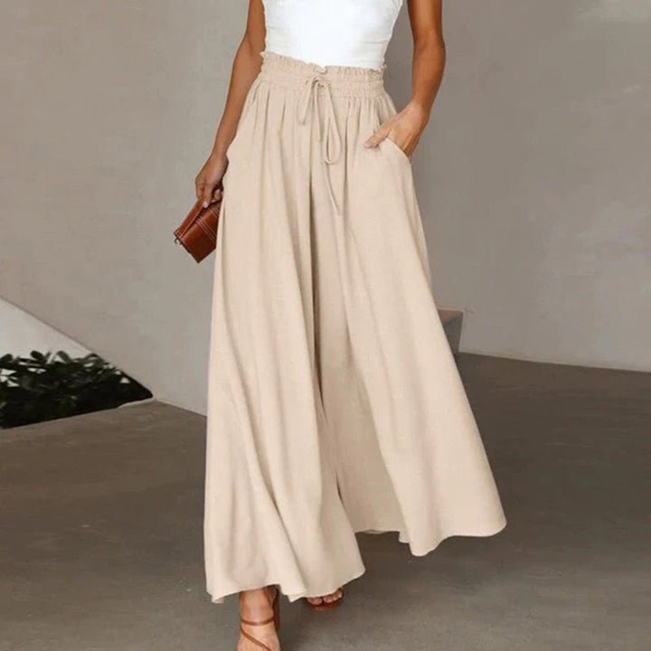 Addie | Stylish High Waisted Wide Leg Palazzo Trousers