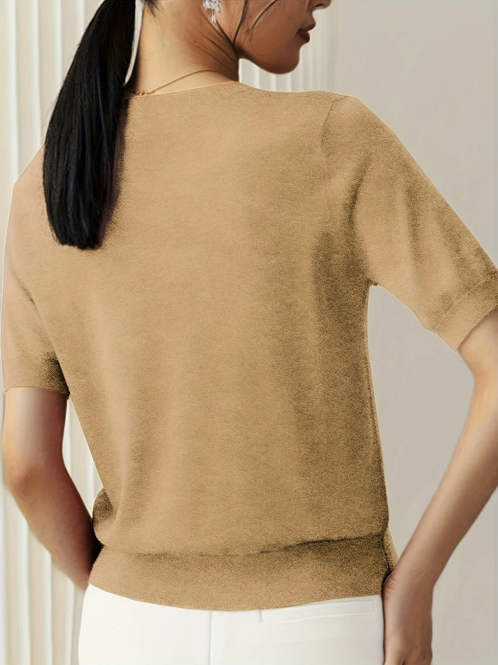 Sable | Knit Crew Neck T-Shirt