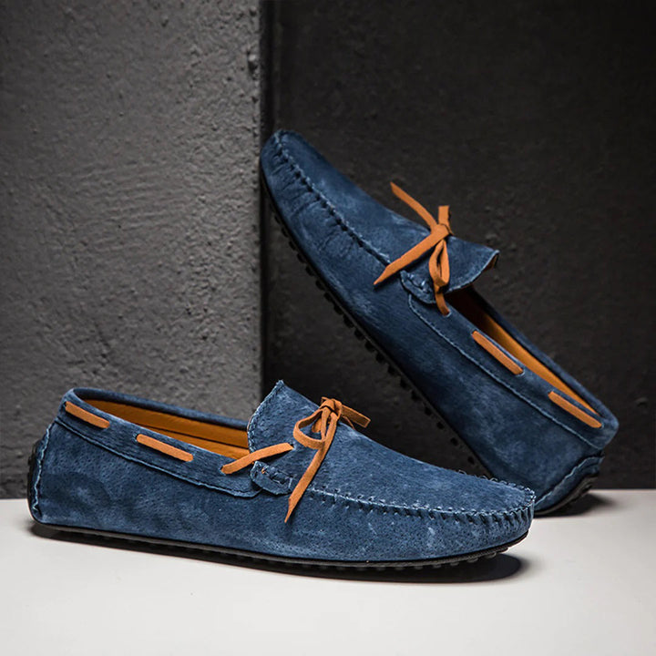 Men's Leather Loafers Slip On Driving Shoes Casual Moccasins Boat Shoes