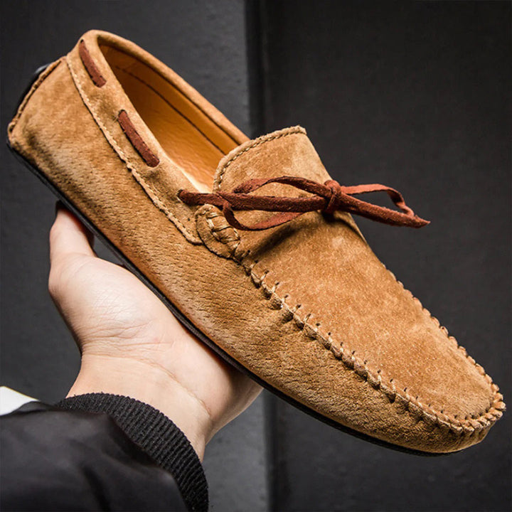 Men's Leather Loafers Slip On Driving Shoes Casual Moccasins Boat Shoes